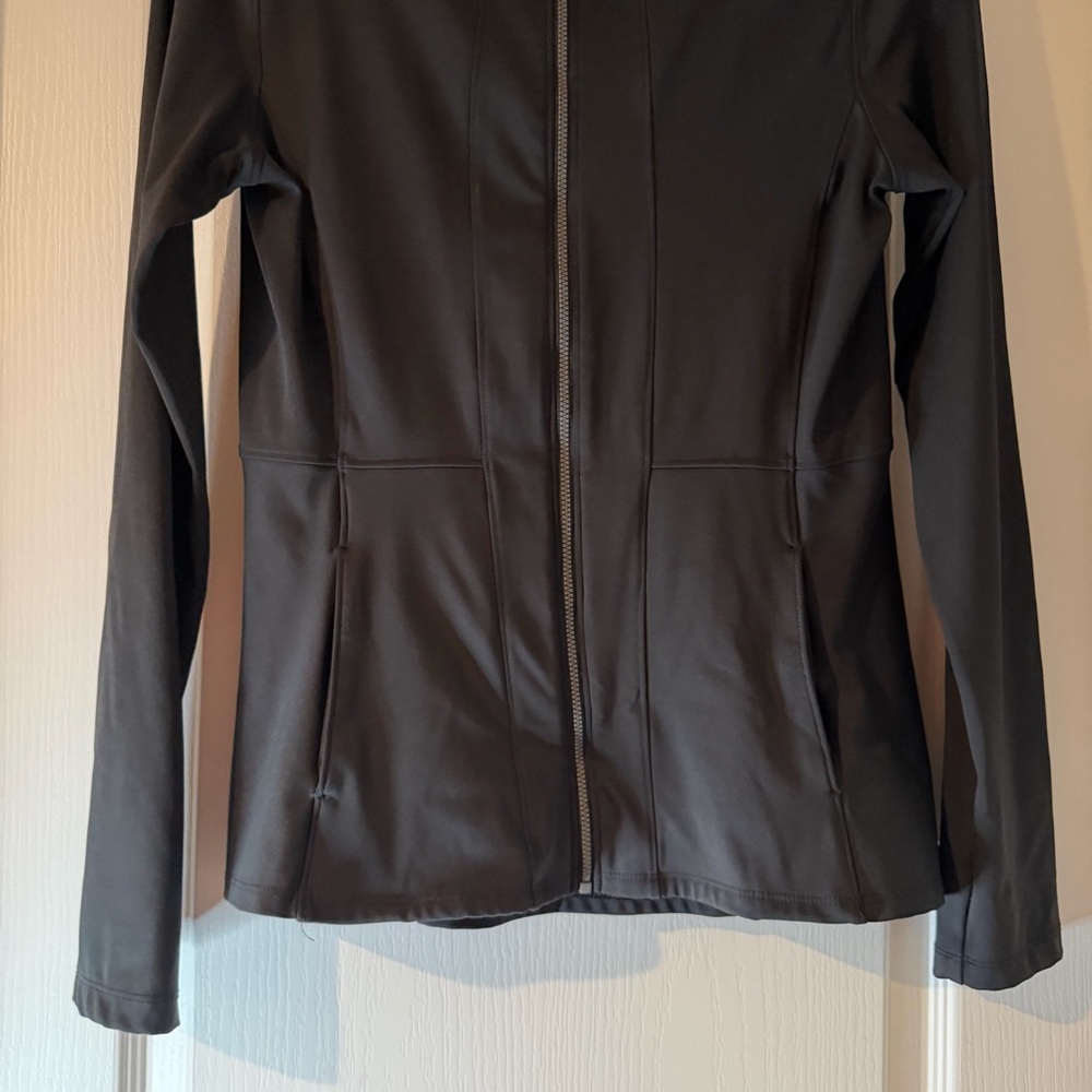 Calia Black Women's Zip-Front Peplum Stretch Jacket Medium - Picture 4 of 6
